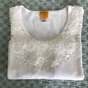 Ruby Rd. Cream/ivory color tank top - plus size